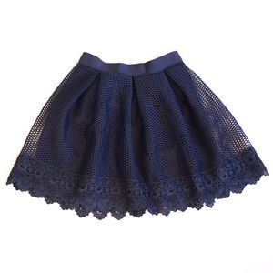 Alya Navy Mesh Skirt